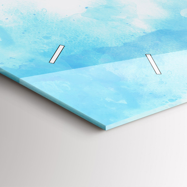 Zegar szklany poziomy Namalowane plamy