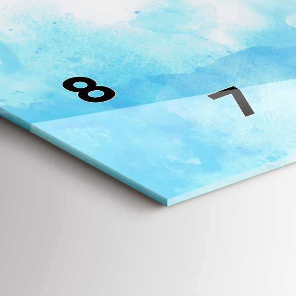 Zegar szklany poziomy Namalowane plamy