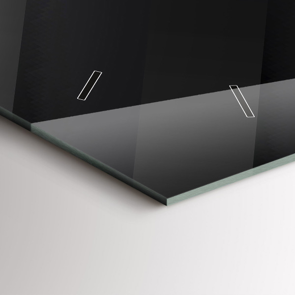 Zegar szklany poziomy Ciemna ściana wzór