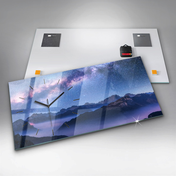 Zegar szklany poziomy Droga Mleczna