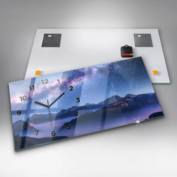 Zegar szklany poziomy Droga Mleczna