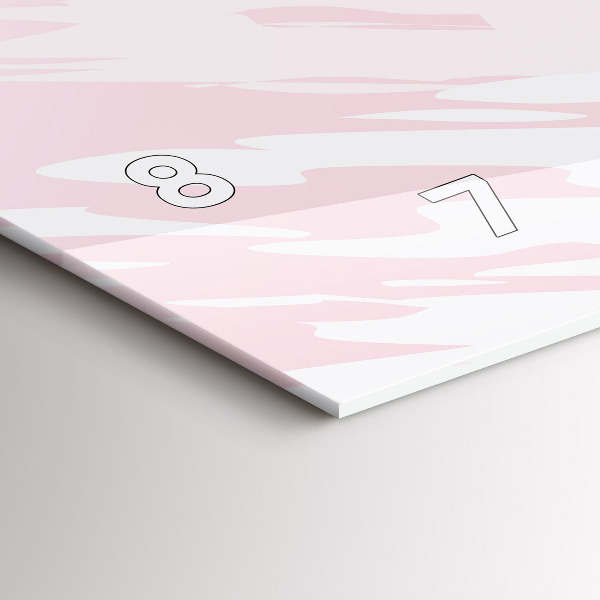 Zegar szklany poziomy Pastelowa abstrakcja