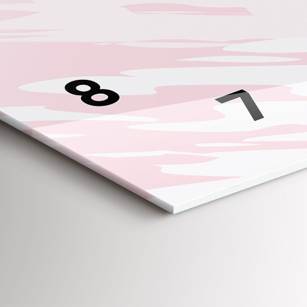 Zegar szklany poziomy Pastelowa abstrakcja