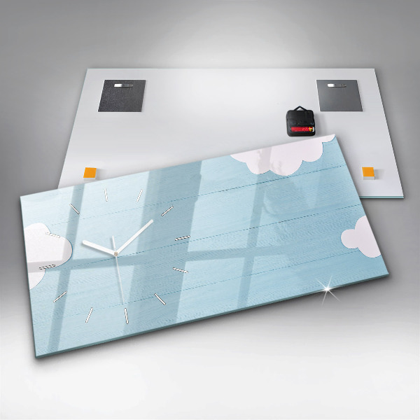 Zegar szklany poziomy Tablica dla dzieci