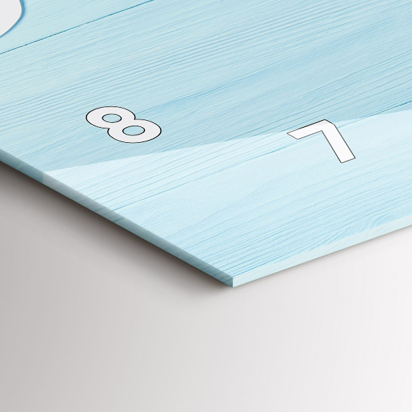 Zegar szklany poziomy Tablica dla dzieci