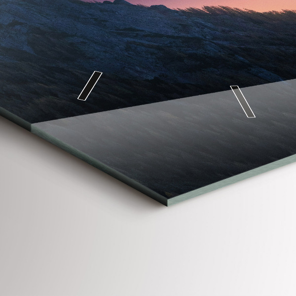 Zegar szklany poziomy Szczyty gór Krajobraz