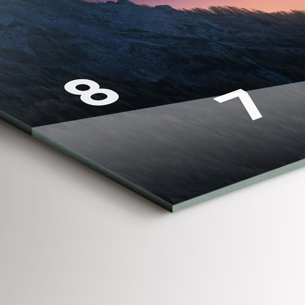 Zegar szklany poziomy Szczyty gór Krajobraz