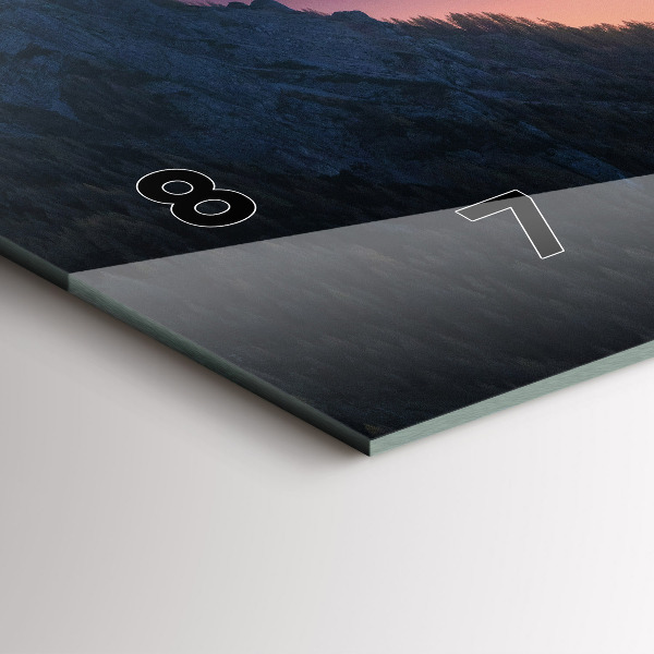 Zegar szklany poziomy Szczyty gór Krajobraz