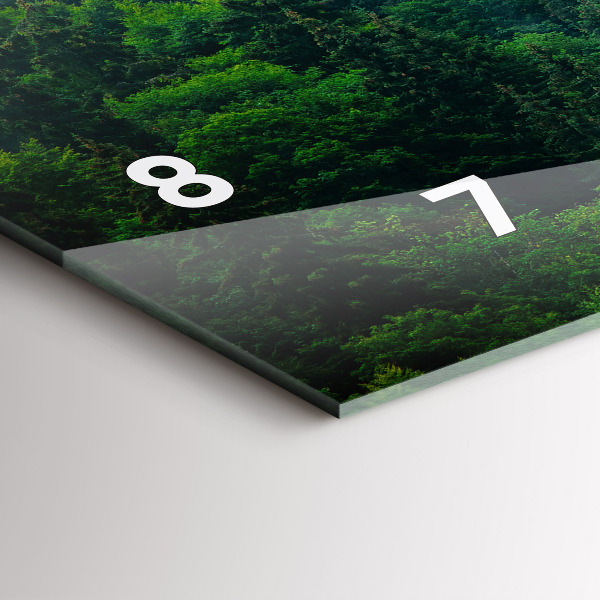 Zegar szklany poziomy Mglisty las