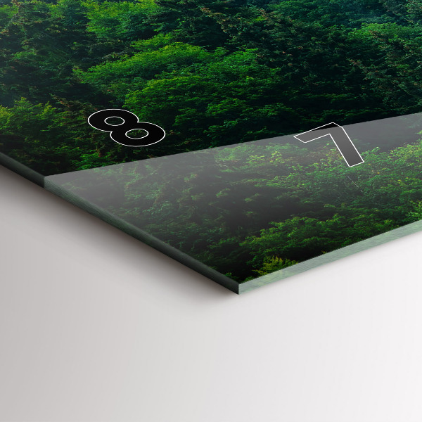 Zegar szklany poziomy Mglisty las