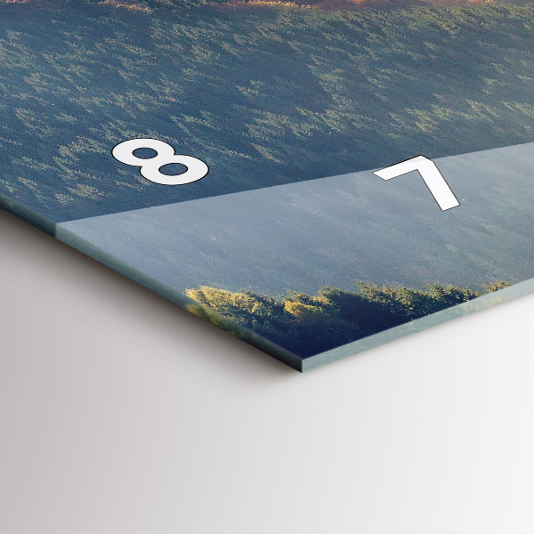 Zegar szklany poziomy Krajobraz górski