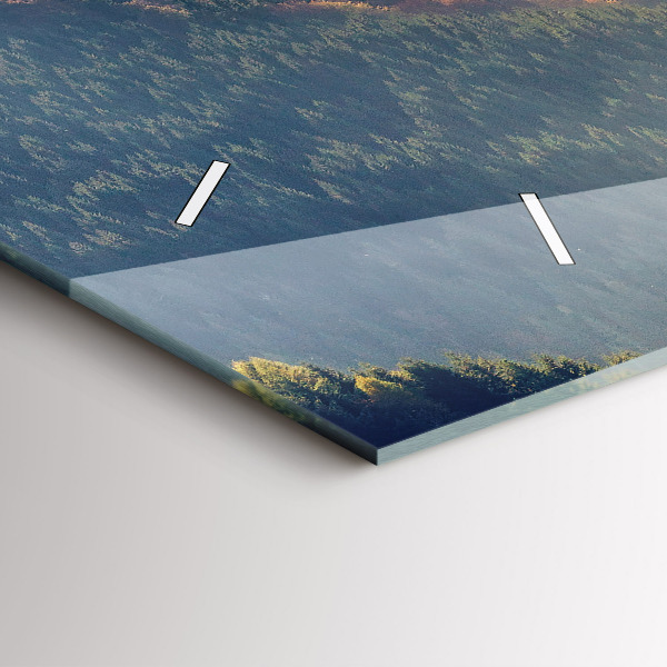 Zegar szklany poziomy Krajobraz górski