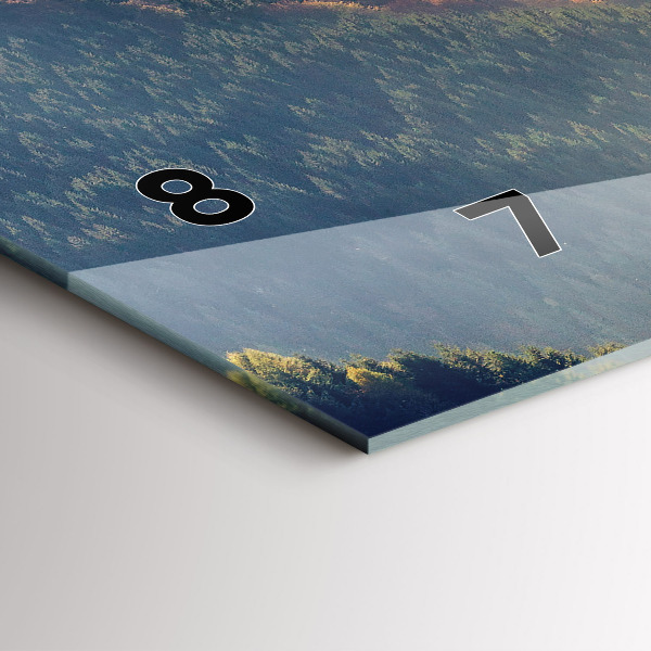 Zegar szklany poziomy Krajobraz górski