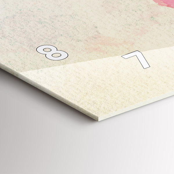 Zegar szklany poziomy Akwarela mapa świata