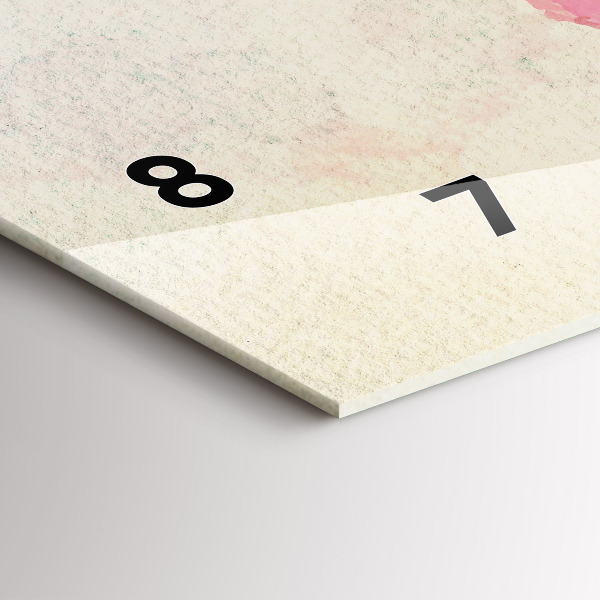 Zegar szklany poziomy Akwarela mapa świata