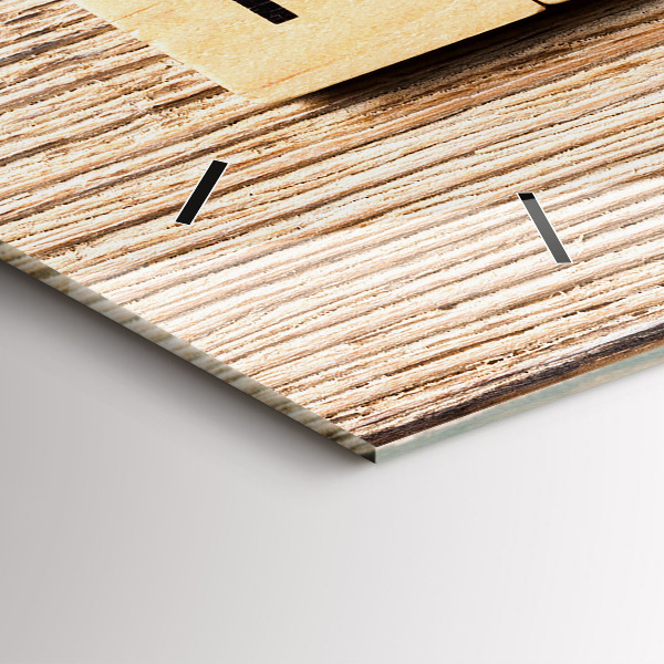 Zegar szklany poziomy Napis rodzina