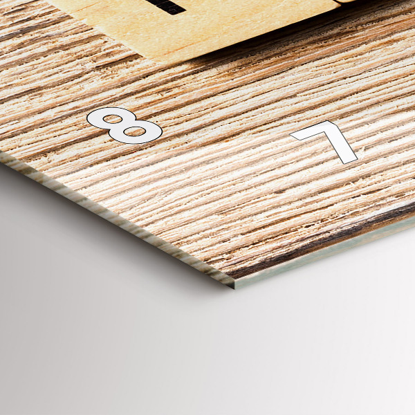 Zegar szklany poziomy Napis rodzina