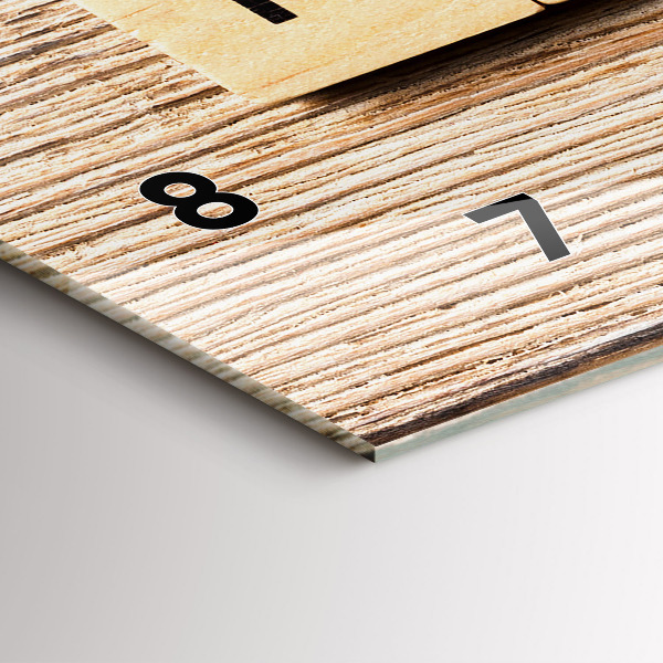 Zegar szklany poziomy Napis rodzina