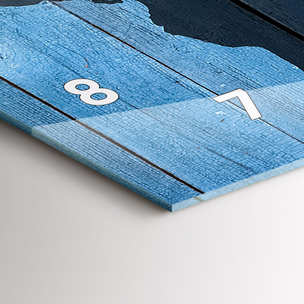 Zegar szklany poziomy Mapa świata deski