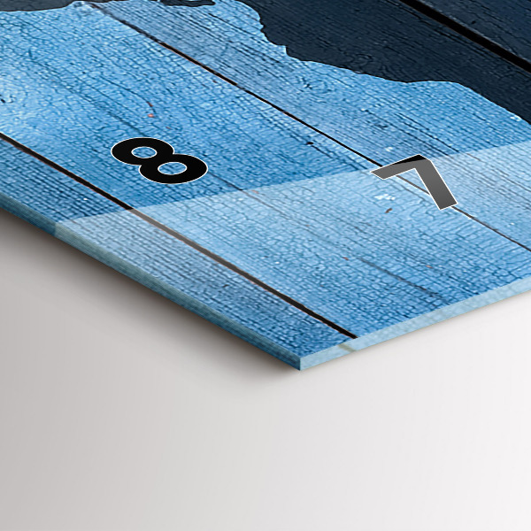 Zegar szklany poziomy Mapa świata deski