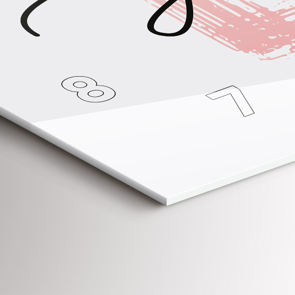 Zegar szklany poziomy Napis kochaj siebie