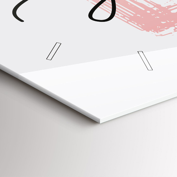 Zegar szklany poziomy Napis kochaj siebie