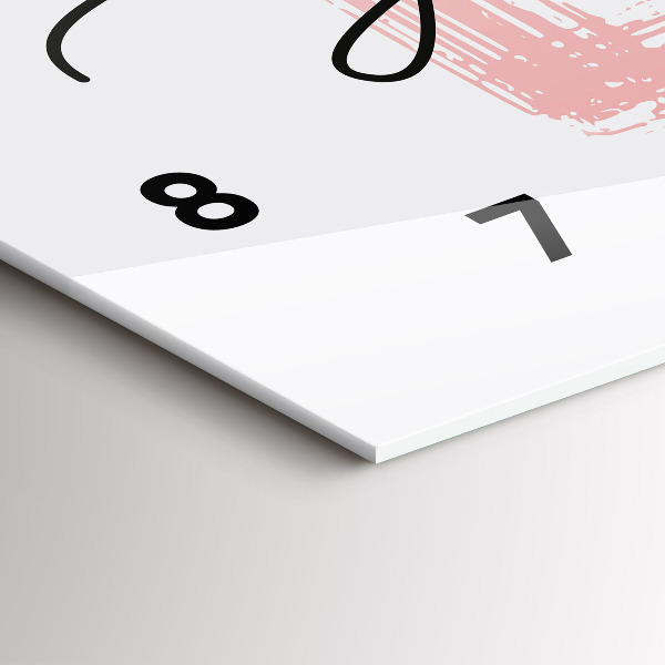 Zegar szklany poziomy Napis kochaj siebie