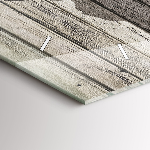 Zegar szklany poziomy Mapa Świata Deski