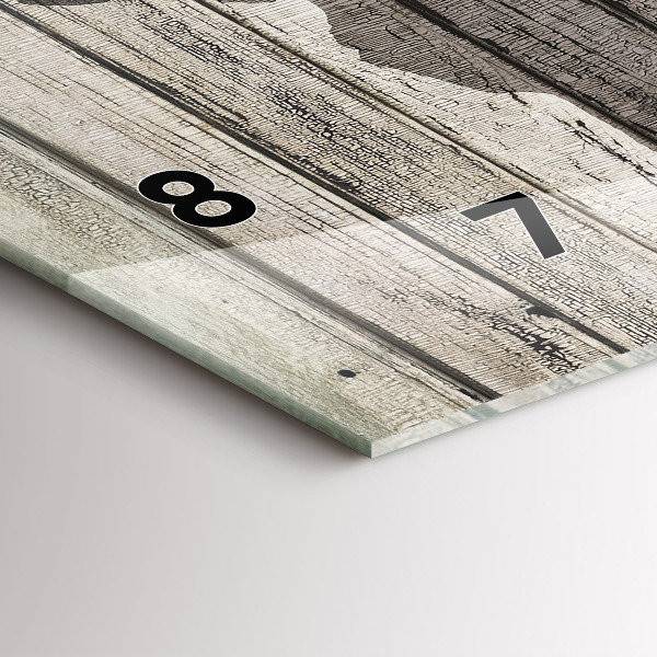 Zegar szklany poziomy Mapa Świata Deski