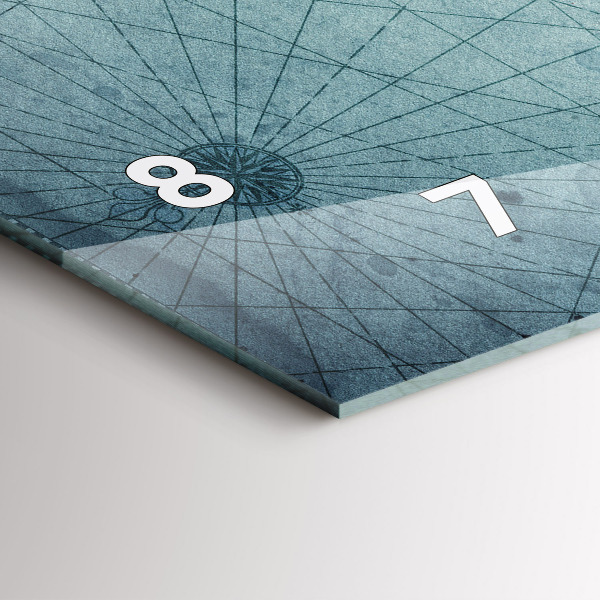 Zegar szklany poziomy Vintage Mapa