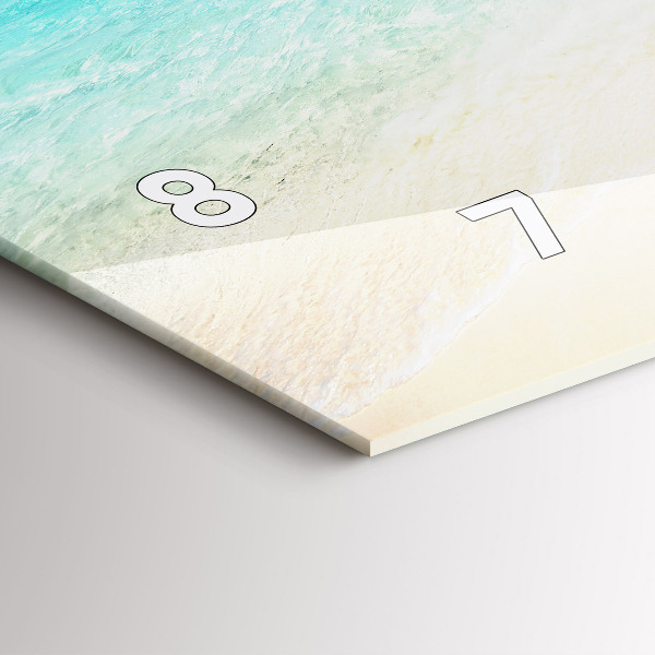 Zegar szklany poziomy Tropikalna wyspa