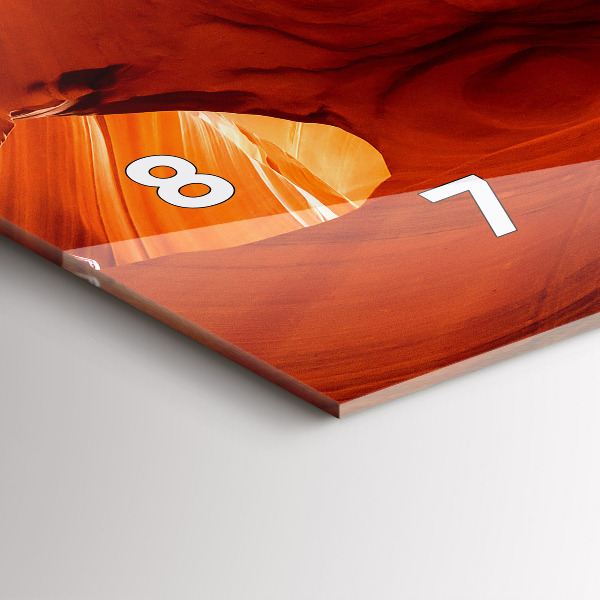 Zegar szklany poziomy Kanion