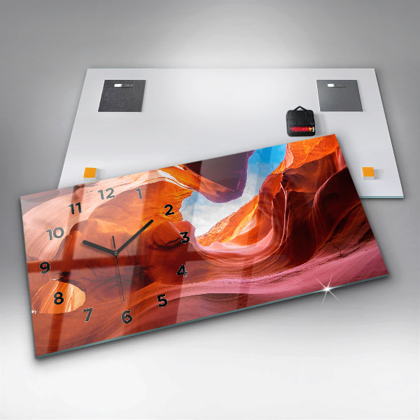 Zegar szklany poziomy Kanion