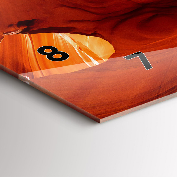 Zegar szklany poziomy Kanion