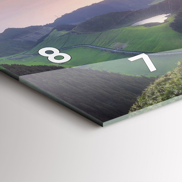 Zegar szklany poziomy Górski Krajobraz