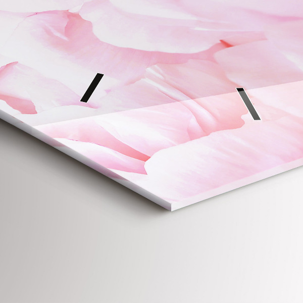 Zegar szklany poziomy Kwitnące kwiaty