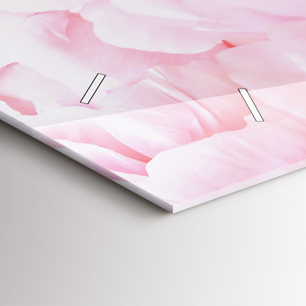 Zegar szklany poziomy Kwitnące kwiaty