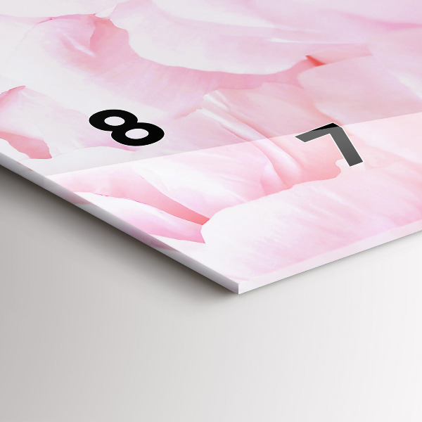 Zegar szklany poziomy Kwitnące kwiaty