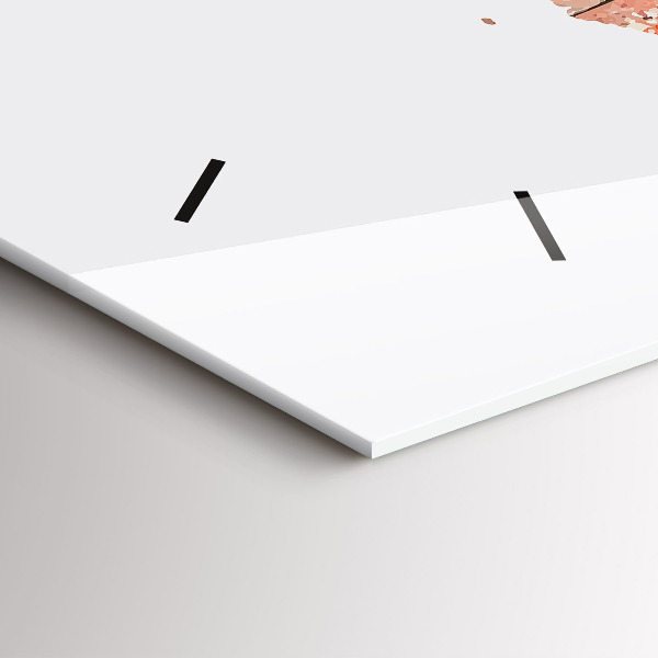 Zegar szklany poziomy Stara mapa z cegły