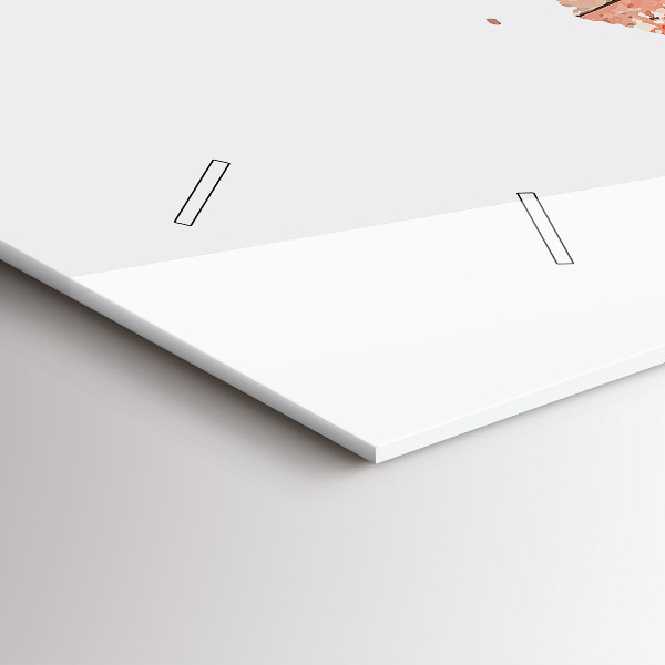 Zegar szklany poziomy Stara mapa z cegły