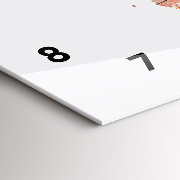 Zegar szklany poziomy Stara mapa z cegły