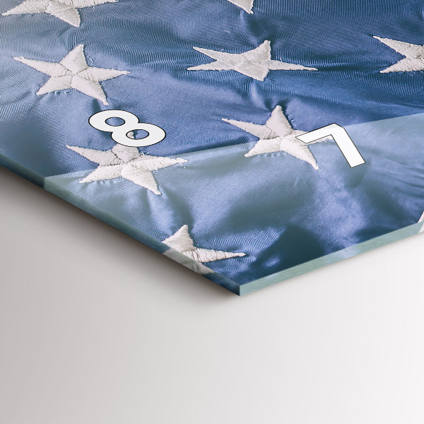 Zegar szklany poziomy Amerykańska flaga