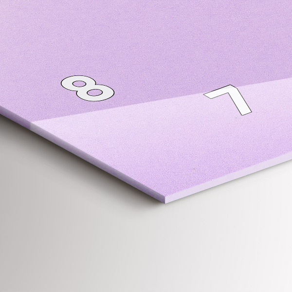 Zegar szklany poziomy Pastelowy wzór