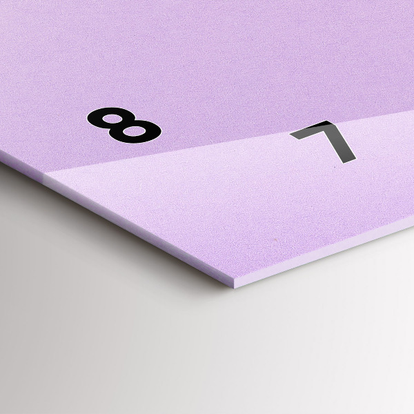 Zegar szklany poziomy Pastelowy wzór