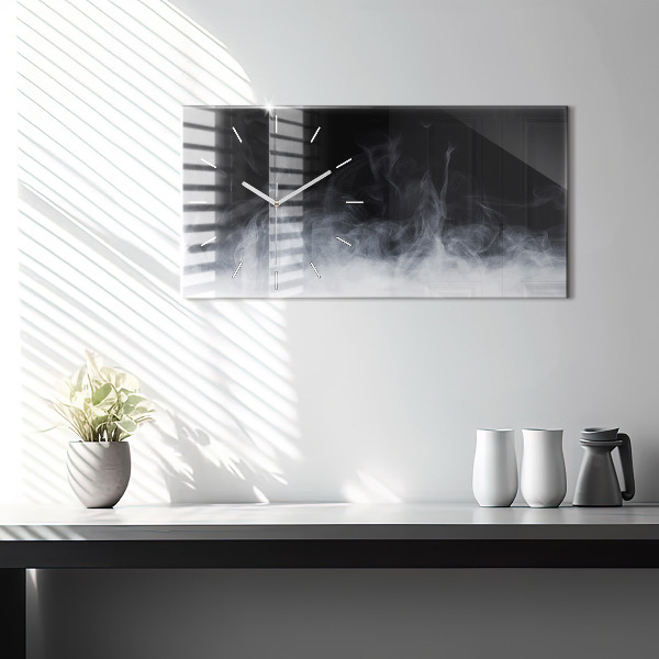 Zegar ścienny poziomy Dym