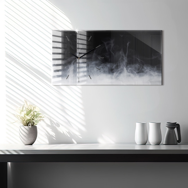 Zegar ścienny poziomy Dym