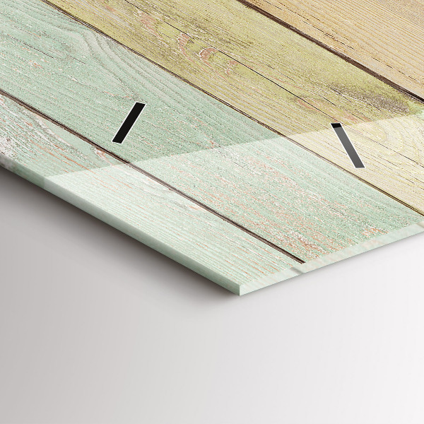 Zegar ścienny poziomy Kolorowe deski