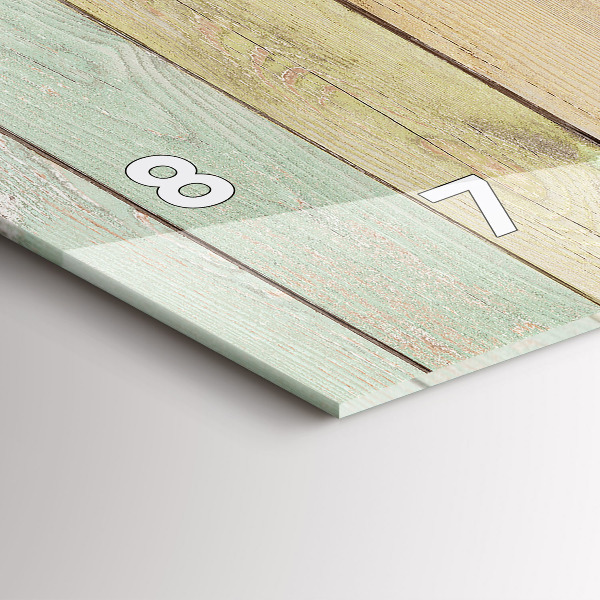 Zegar ścienny poziomy Kolorowe deski