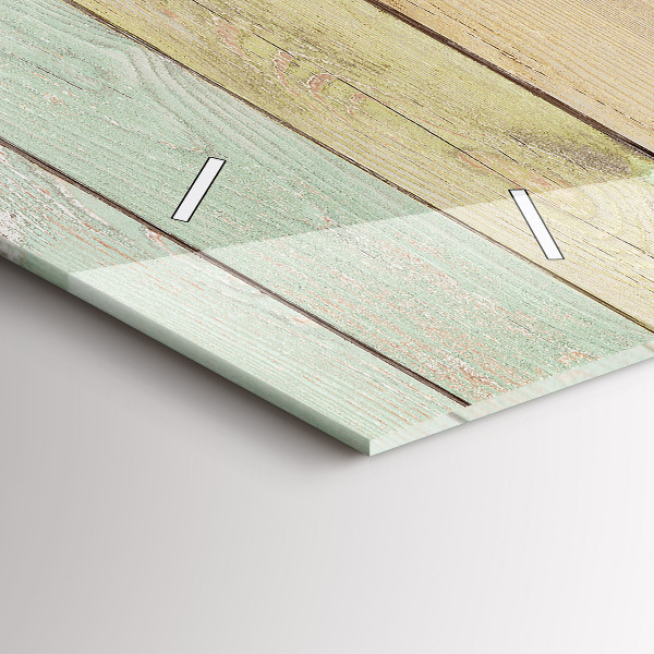 Zegar ścienny poziomy Kolorowe deski