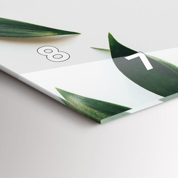 Zegar ścienny poziomy Ramka z liści